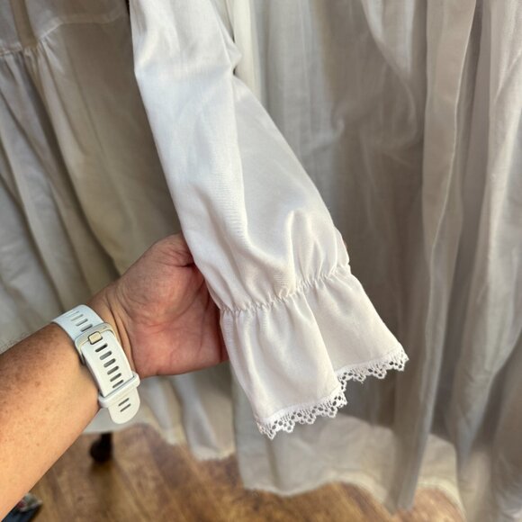 Cachet Vintage Gown and Robe Combo White Eyelet Lace Size 12/14 - Picture 4 of 8